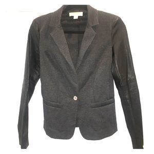 MK blazer w/faux leather sleeves
